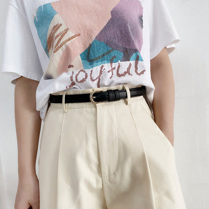 Matte Simple Perforated Belt