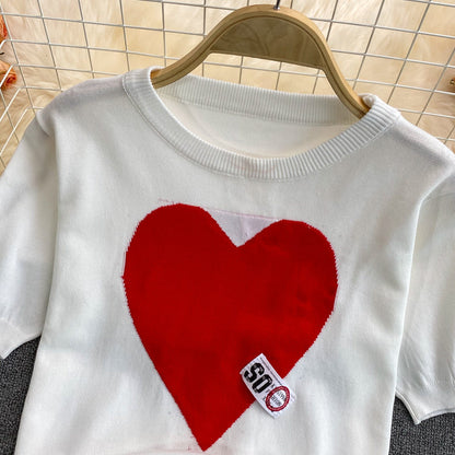 Love Ice Silk Short Sleeve T-Shirt