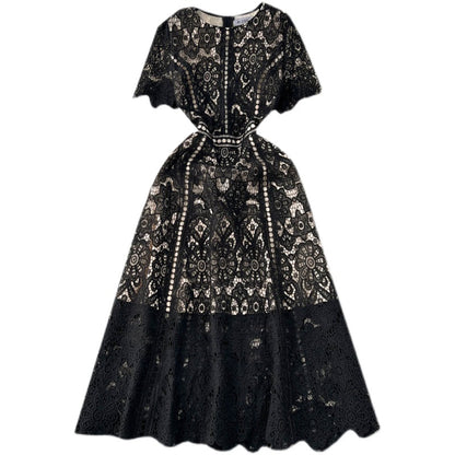 Delicate Lace-Trimmed Sheath Dress