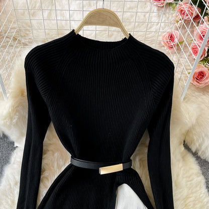 Color Block Tiered Knit Dress