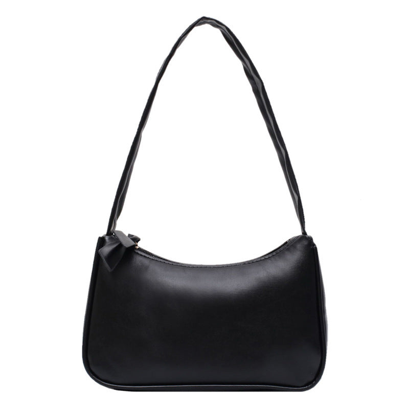 Korean Style Solid Color Underarm Bag