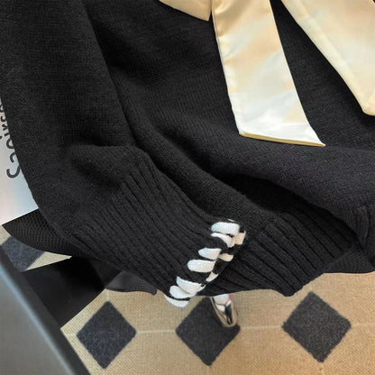 Popular Large Bow Jersey Sweater