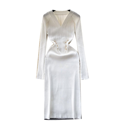 Vintage Double-breasted Knitted Dress