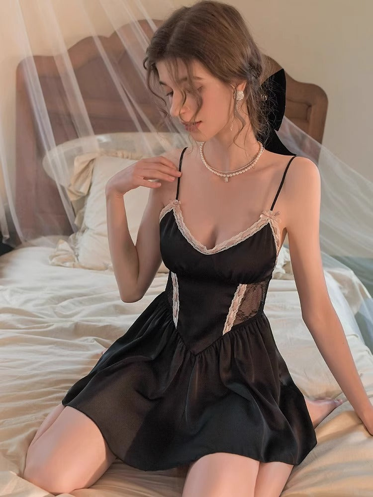 Bow-tie Slip Lounge Dress&Robe