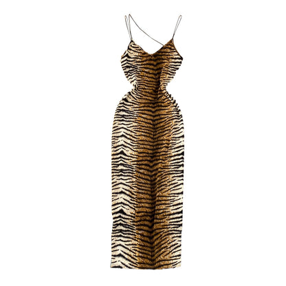 Animal Magnetism Backless Slinky Dress