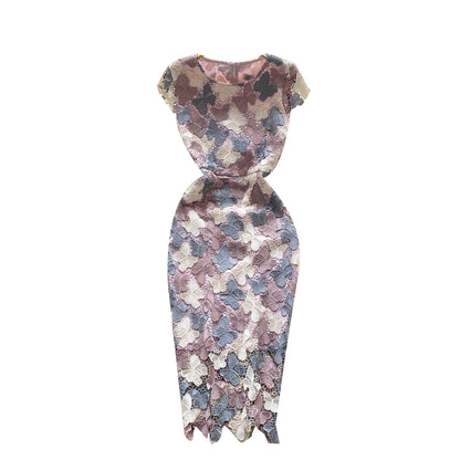 Luna Butterfly Lace Maxi Dress