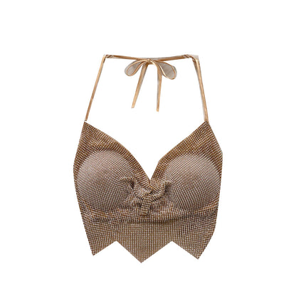 Party Diamond-encrusted Halterneck Camisole