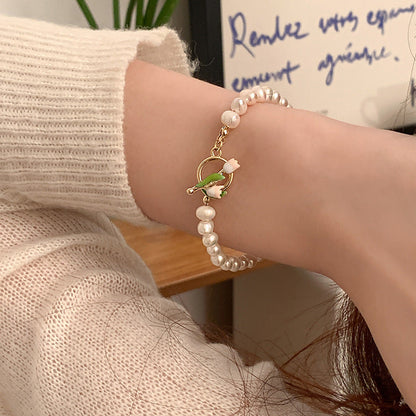 Tulpen-Perlenarmband