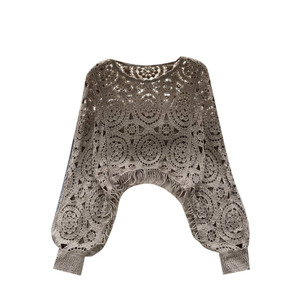 Vintage Boho Crochet Lace Top