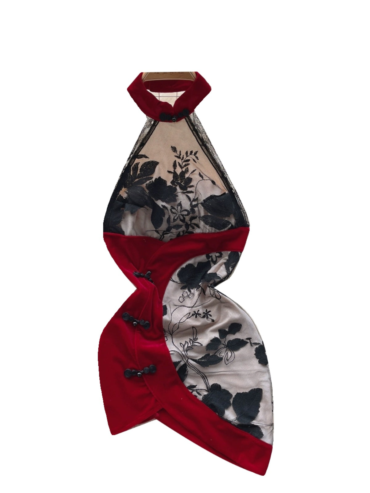 Vintage Inspired Floral Cheongsam Dress