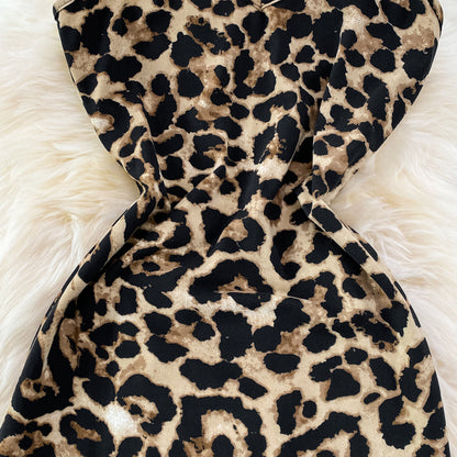 Animal Magnetism Backless Slinky Dress