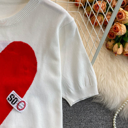 Love Ice Silk Short Sleeve T-Shirt