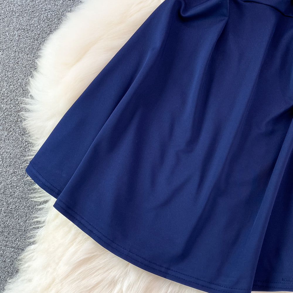 Korean Style Navy Collar Dress