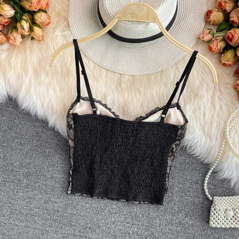 Lace Camisole With Eyelashes