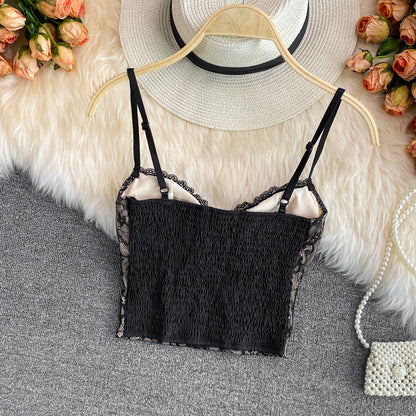 Lace Camisole With Eyelashes