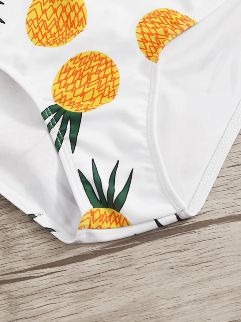 Fruit Pattern Printed High-waist Tankini