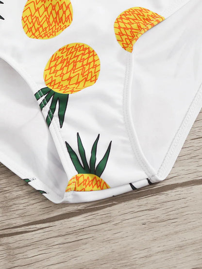 Fruit Pattern Printed High-waist Tankini