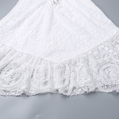 Elena's Whisper Lace Backless Dress