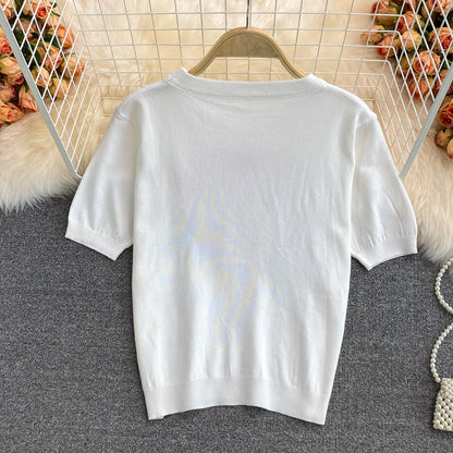 Love Ice Silk Short Sleeve T-Shirt