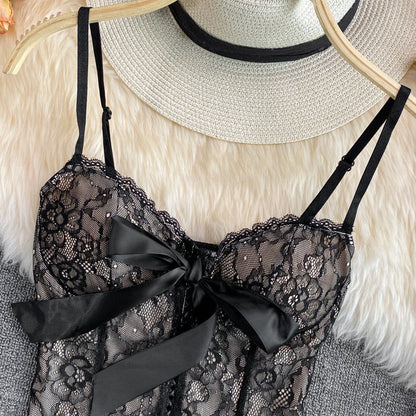 Lace Camisole With Eyelashes