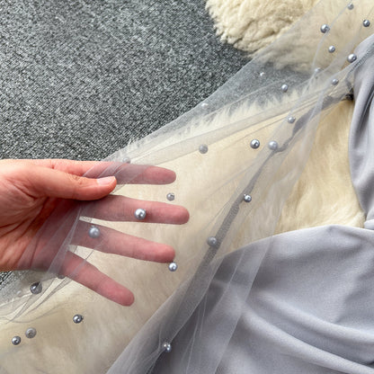 Stella Sequin-Embellished Mesh Maxi Dress