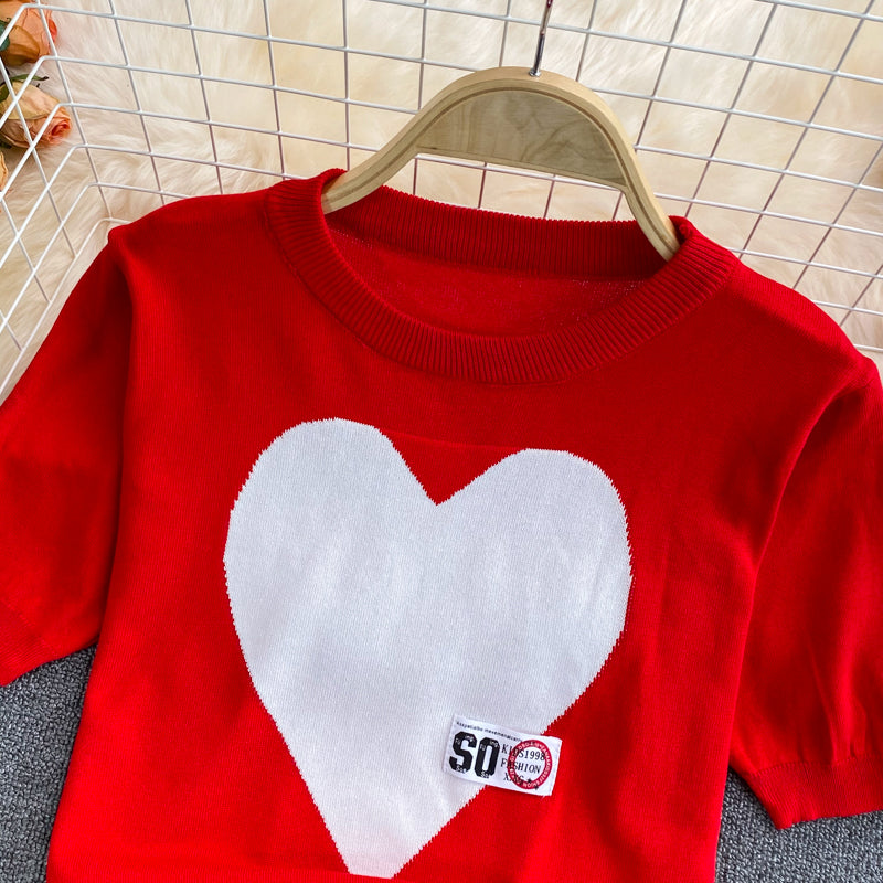 Love Ice Silk Short Sleeve T-Shirt