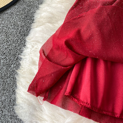 V-Neck Sequined Party Dress