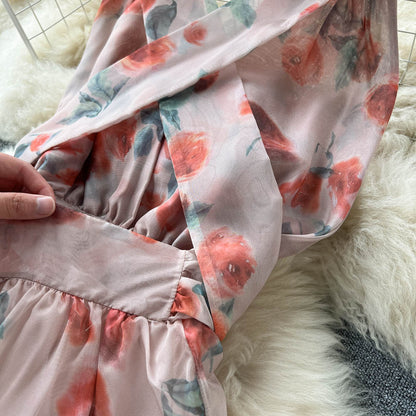 Sexy Backless Layered Dress