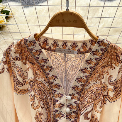 Ethnic Style Floral Dress