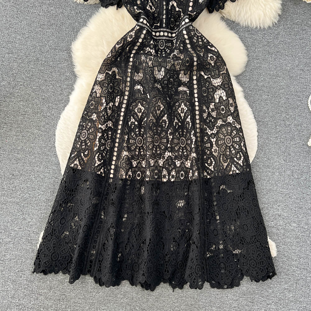 Delicate Lace-Trimmed Sheath Dress