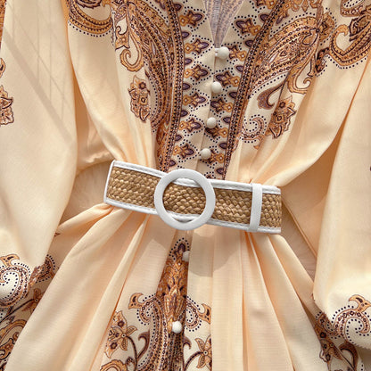 Ethnic Style Floral Dress