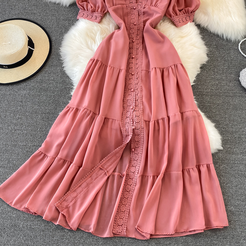 V-neck Lace Dress