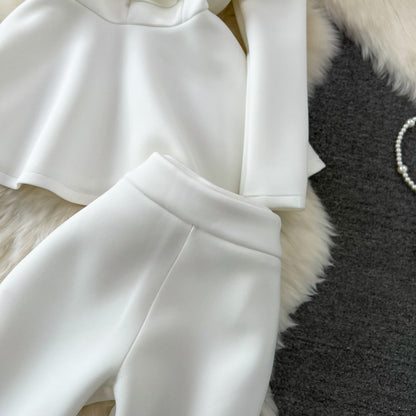 Asymmetrical Ruffle One-Shoulder Top & Palazzo Pants Set