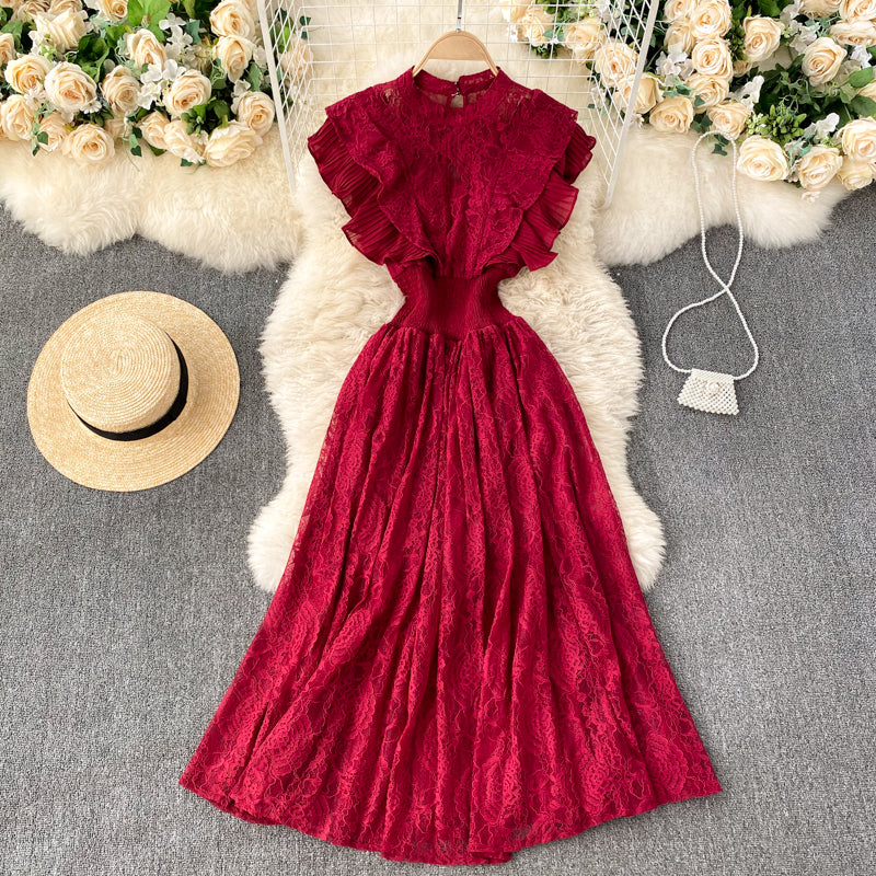 French Ruffled Lace Dress