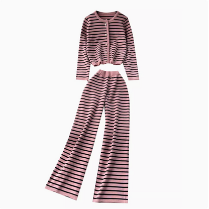 Cardigan&Trousers Printed Casual 2Pcs