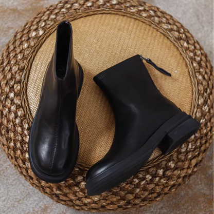 Back Zipped Skinny Martin Boots