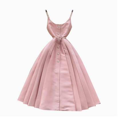 Elegant Pleated Slip Dress with Waist Belt