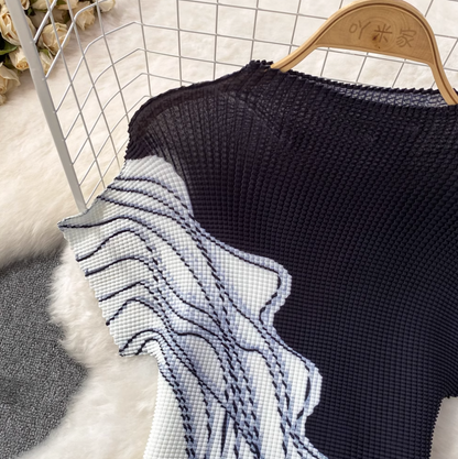Knitwear & Pleated Skirt Printed 2Pcs