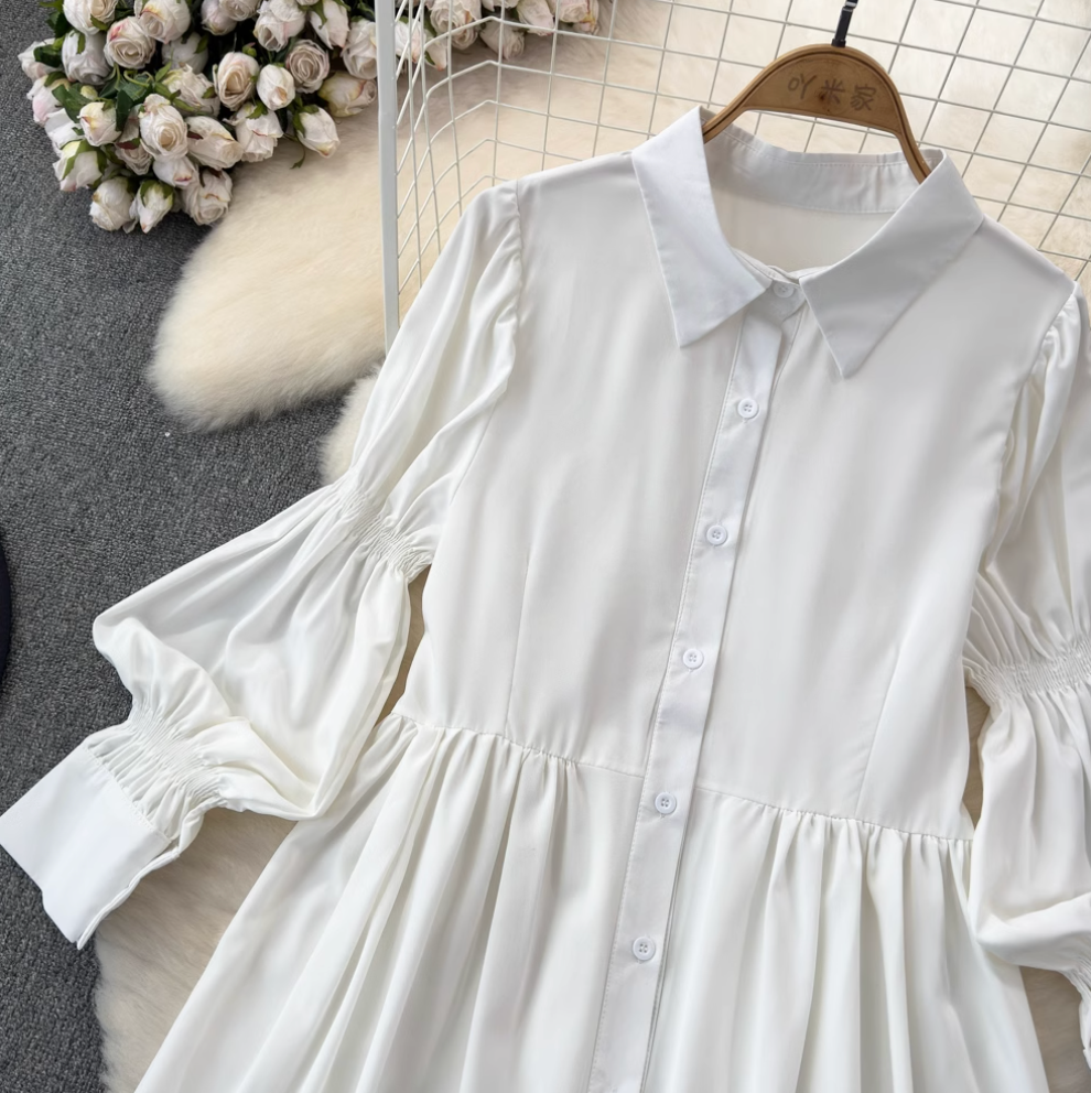Floral Print Camisole & Button-Up Shirt Dress Set