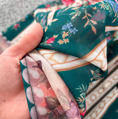 Women's Floral Print V-Neck Summer Dress