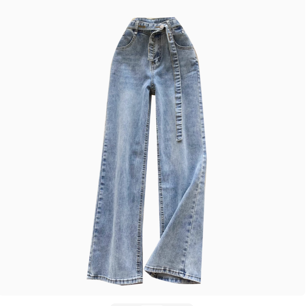 Korean Style Skinny Light Blue Jeans