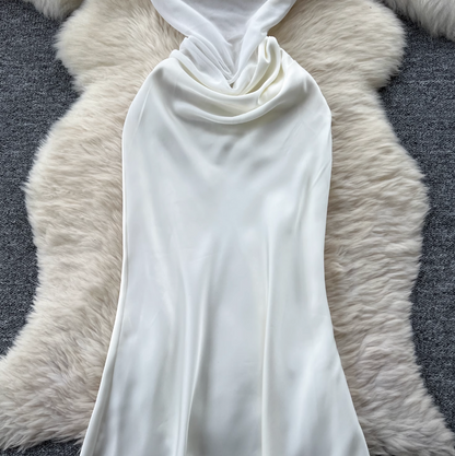 Niche Sleeveless Fishtail Satin Dress