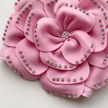 Perlenbesetztes 3D-Blumen-Camisole-Oberteil