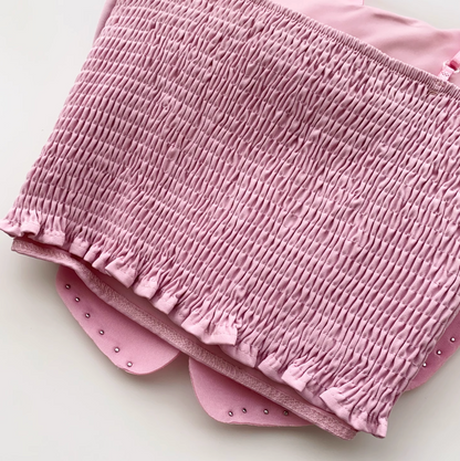 Perlenbesetztes 3D-Blumen-Camisole-Oberteil