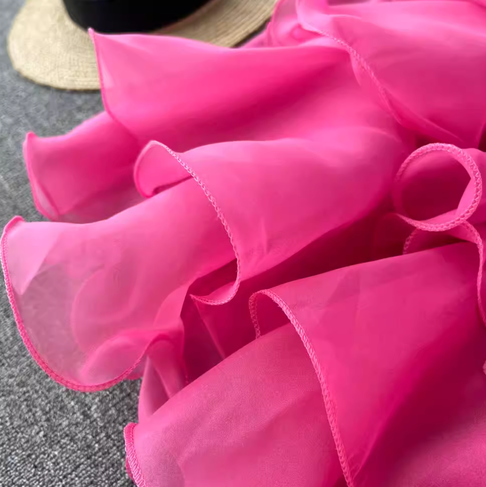 Niche Bow-tie Ruffled Shirt Dress