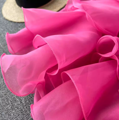 Niche Bow-tie Ruffled Shirt Dress