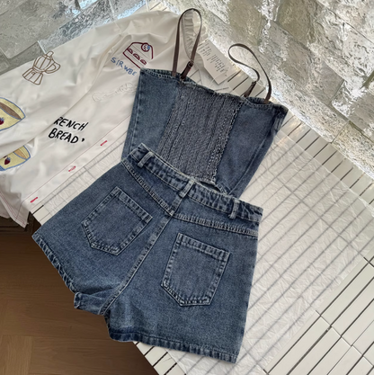 Ensemble chic 2 pièces : Camisole et Jupe en jean