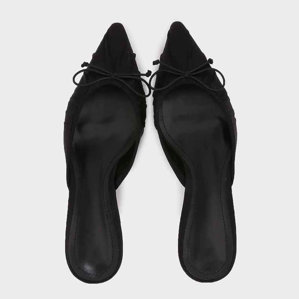 Black Bow Tie Embellished Stiletto Heels