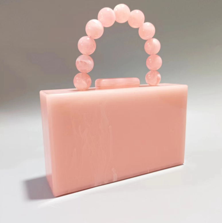 Beaded Acrylic Wristlet Evening Bag