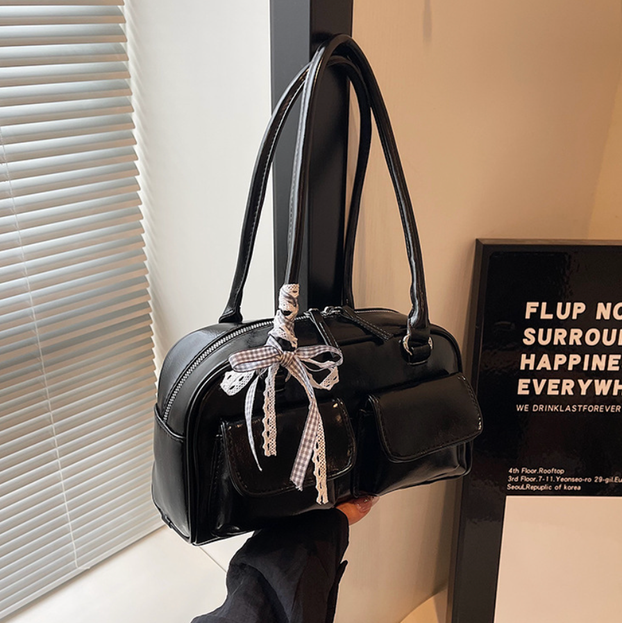 Horizontal Square PU Underarm Bag